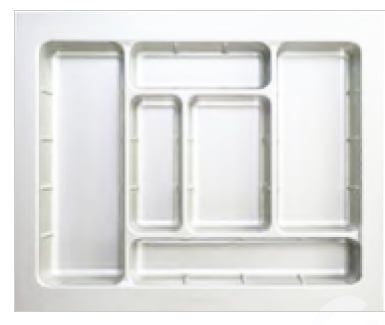 Khay chia thìa dĩa nhựa Eurogold ETW600 - màu trắng, 60cm