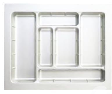 Khay chia thìa dĩa nhựa Eurogold ETW600 - màu trắng, 60cm
