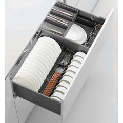 Giá bát đĩa nhôm Eurogold EUM6170G - Nhôm sơn tĩnh điện, màu ghi đậm, 70cm