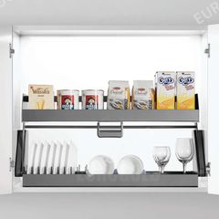 Giá nâng hạ nhôm Eurogold EUM9180G - Nhôm sơn tĩnh điện, màu ghi đậm, 80cm