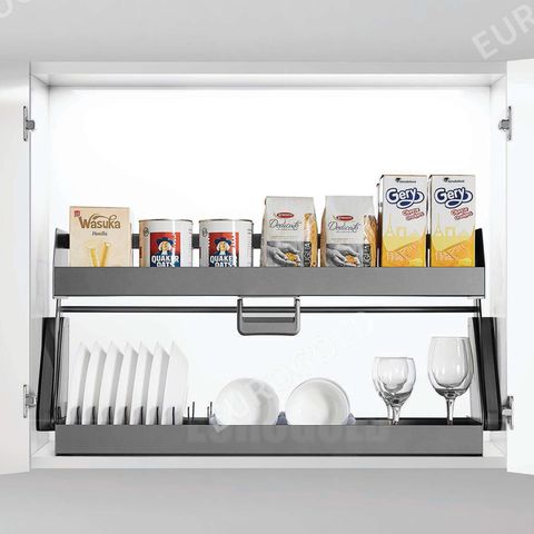 Giá nâng hạ nhôm Eurogold EUM9170G - Nhôm sơn tĩnh điện, màu ghi đậm, 70cm