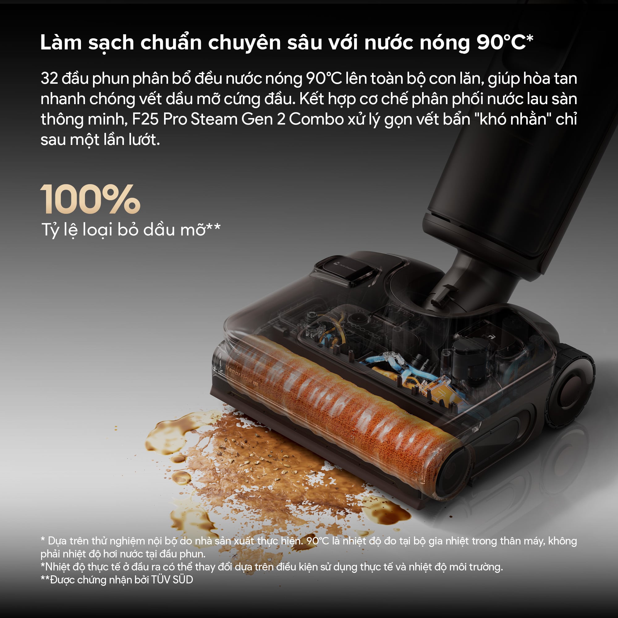 Máy hút bụi lau nhà Roborock F25 Pro Steam Gen 2 Combo – ảnh 3