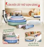  Bộ 3 nồi chảo cán rời Tefal Ingenio Serenity L827S404/L830S404/L828S404, quánh 20cm/ chiên 22cm/chiên 28cm, xanh dương 