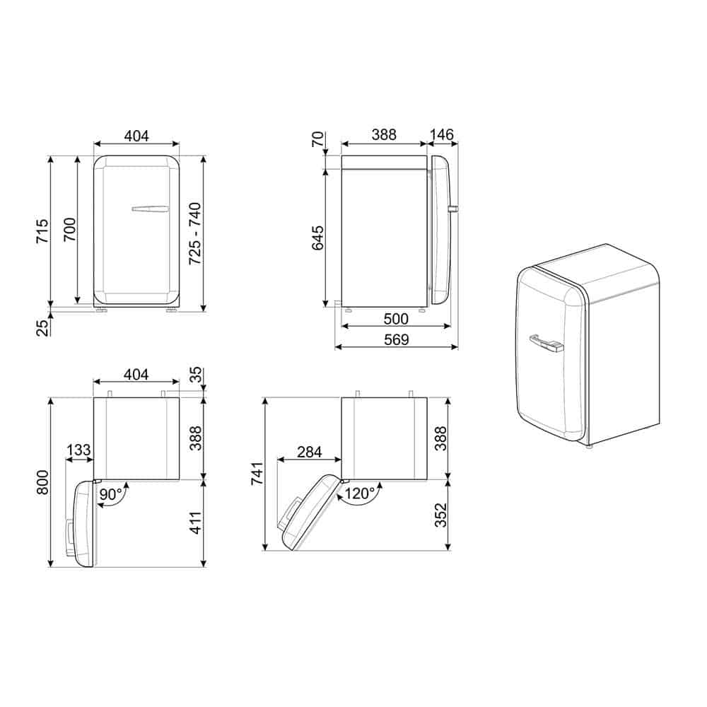 Tủ Lạnh Smeg FAB5LWH5 White – ảnh 6