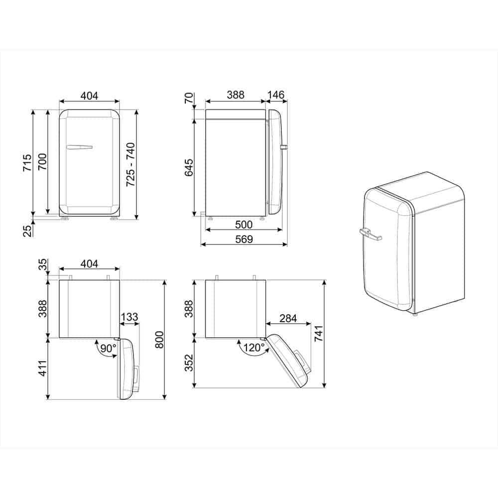 Tủ Lạnh Smeg FAB5RRD3 Red – ảnh 7