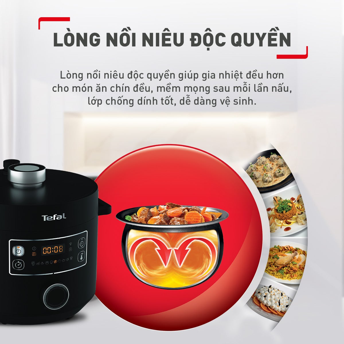 Nồi áp suất điện đa năng Tefal Turbo Cuisine 5L CY754830 – ảnh 2