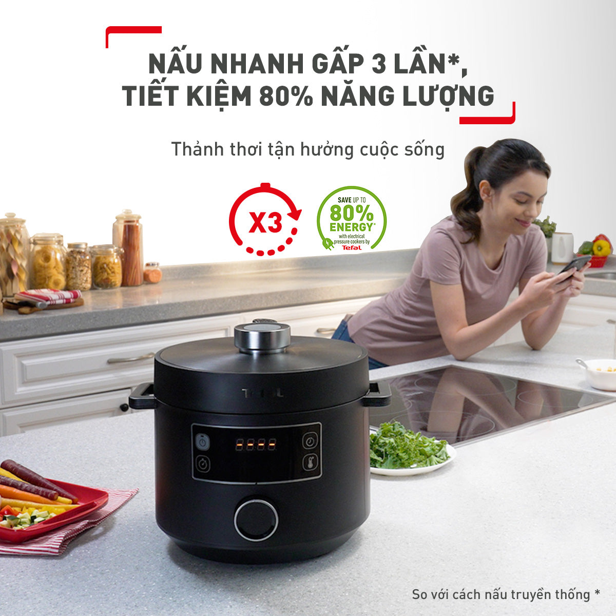 Nồi áp suất điện đa năng Tefal Turbo Cuisine 5L CY754830 – ảnh 4
