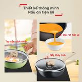 Chảo nồi có nắp đa năng 3 trong 1 Tefal - 22cm, xanh/đen/vàng/vanila 