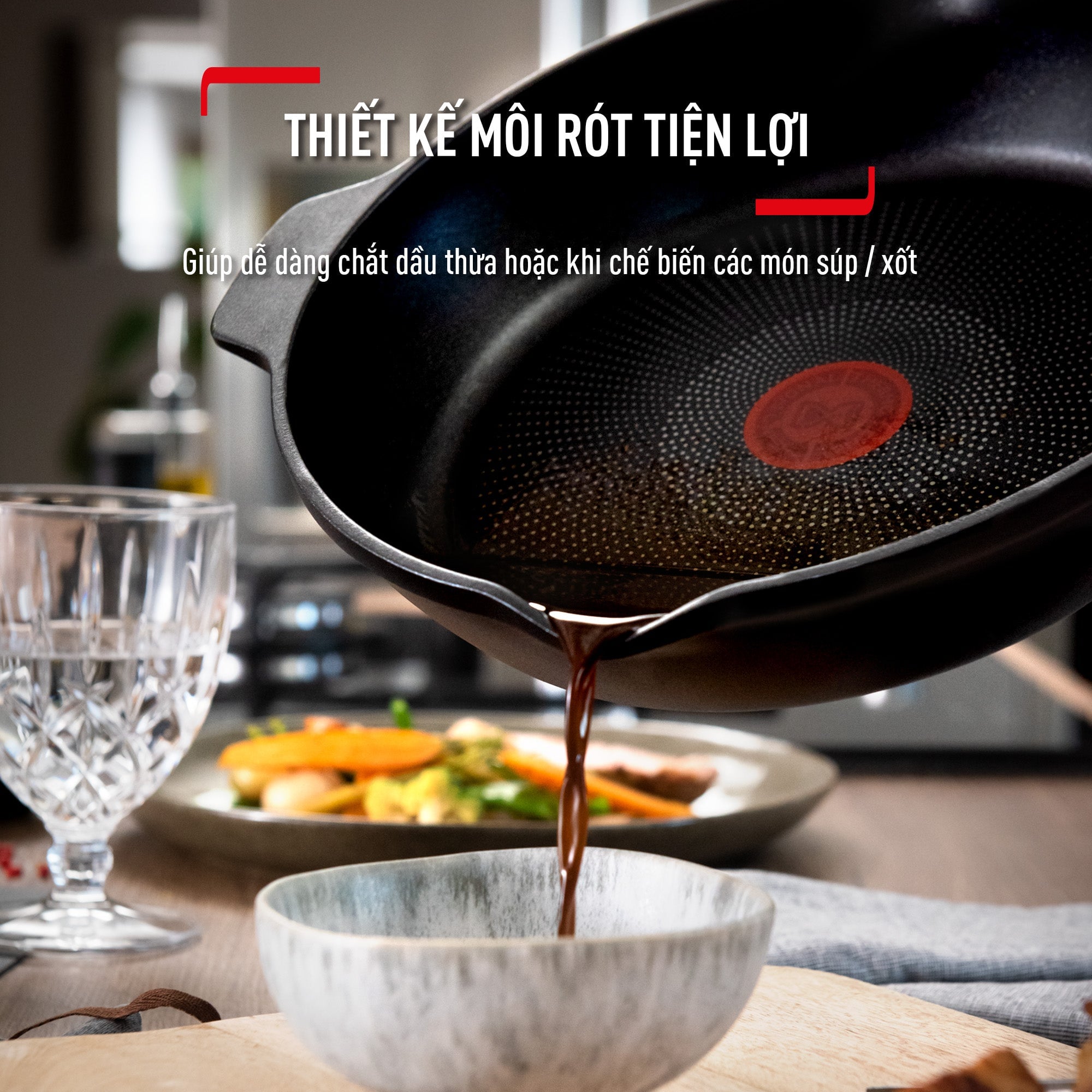 Chảo đúc cao cấp sâu lòng Tefal Robusto có miệng rót 28cm – ảnh 5