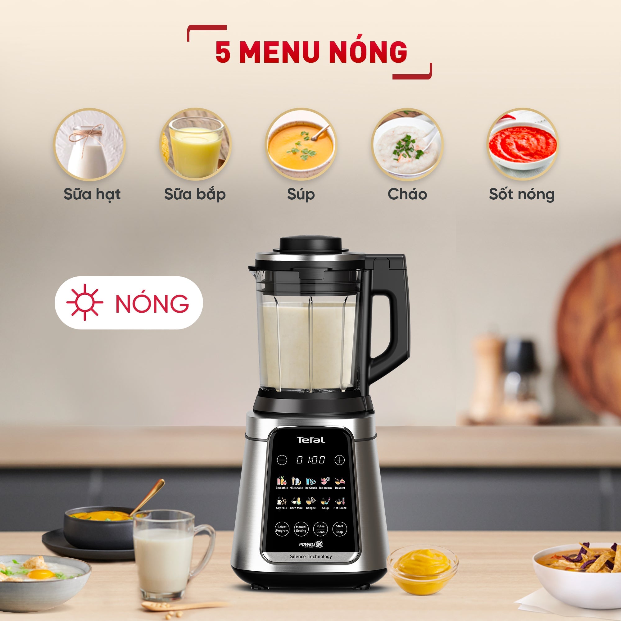 Máy xay sinh tố & làm sữa hạt đa năng Tefal UltraBlend Silence BL98SC66 - 2000W – ảnh 5
