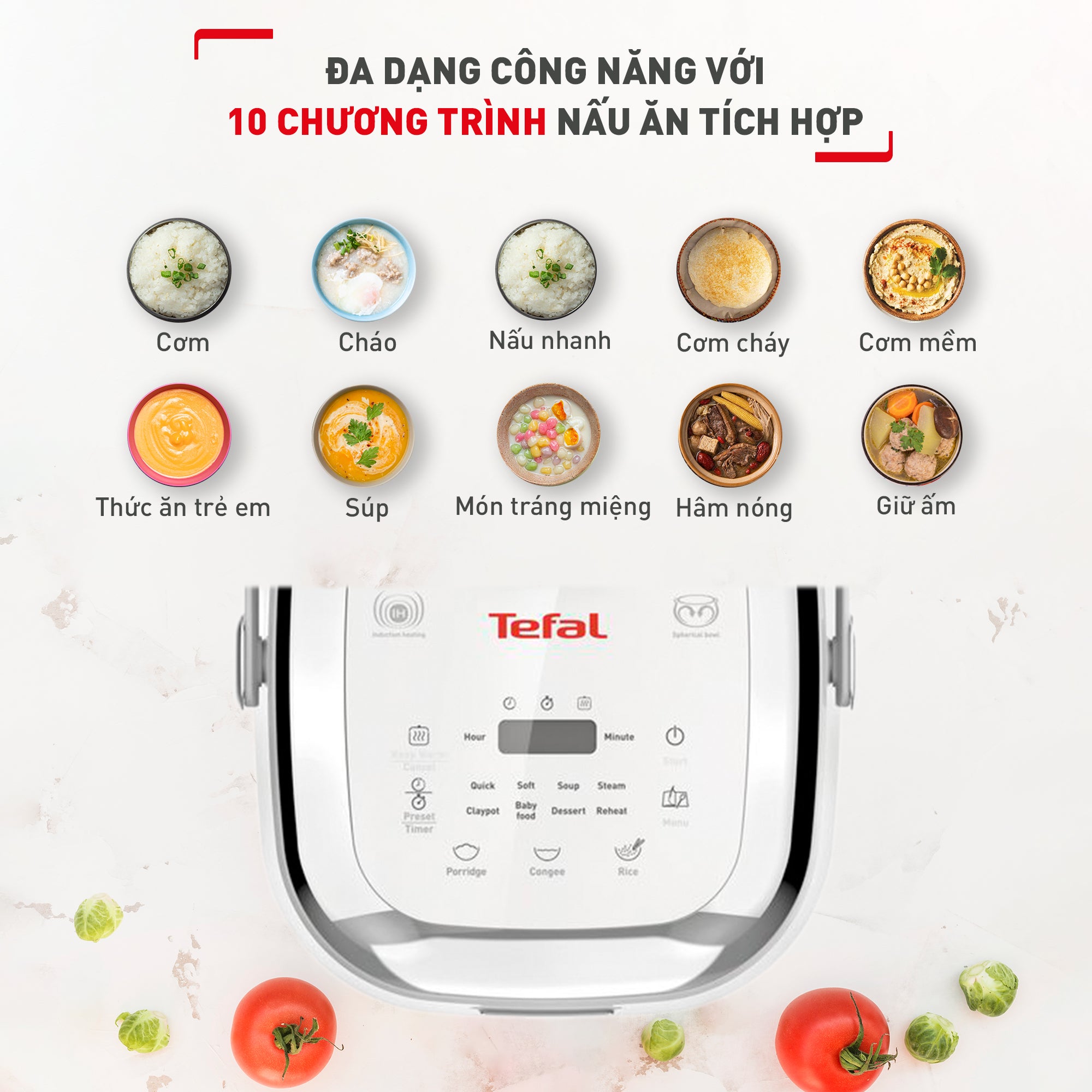 Nồi cơm cao tần Tefal mini RK604165 - 0.7L – ảnh 5