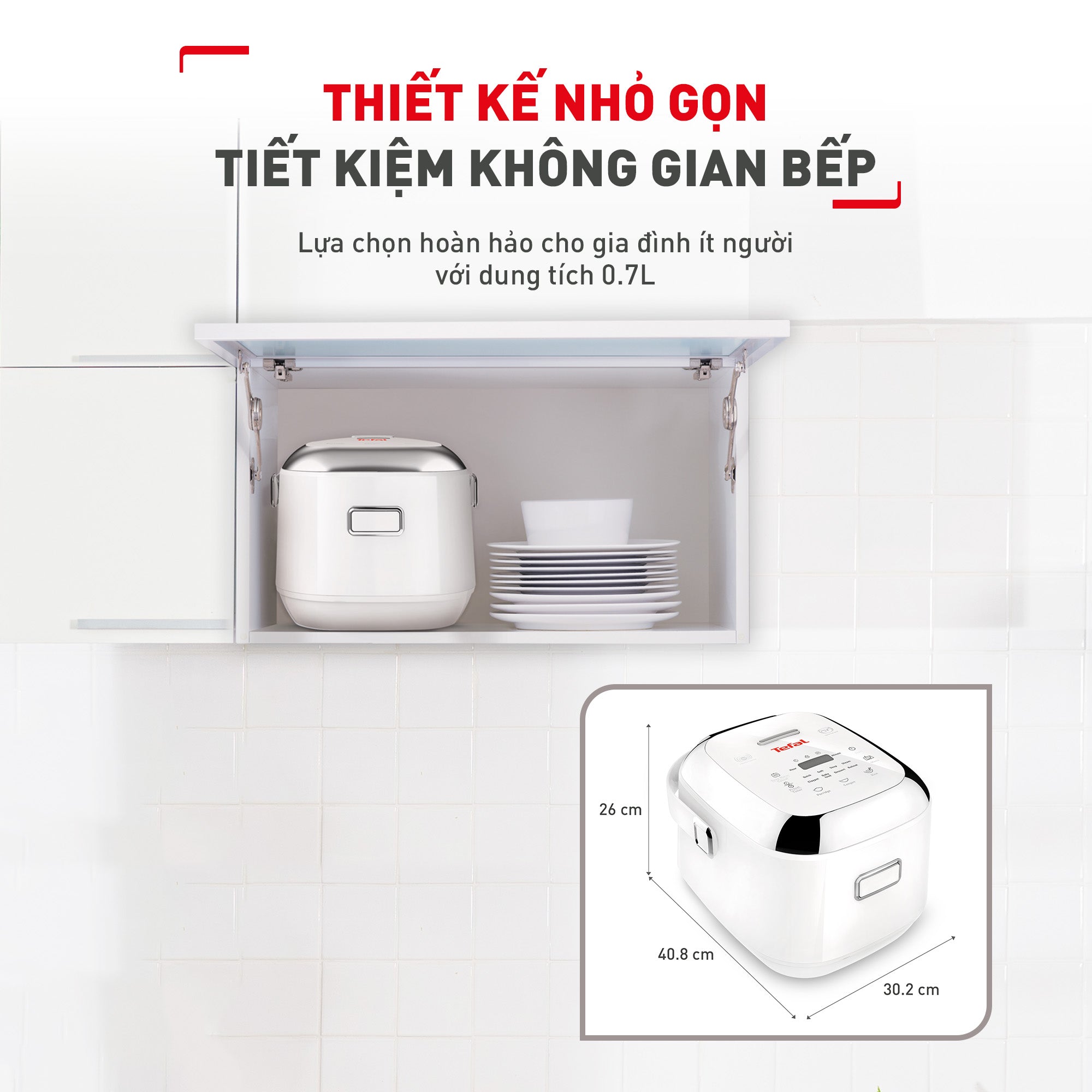 Nồi cơm cao tần Tefal mini RK604165 - 0.7L – ảnh 6