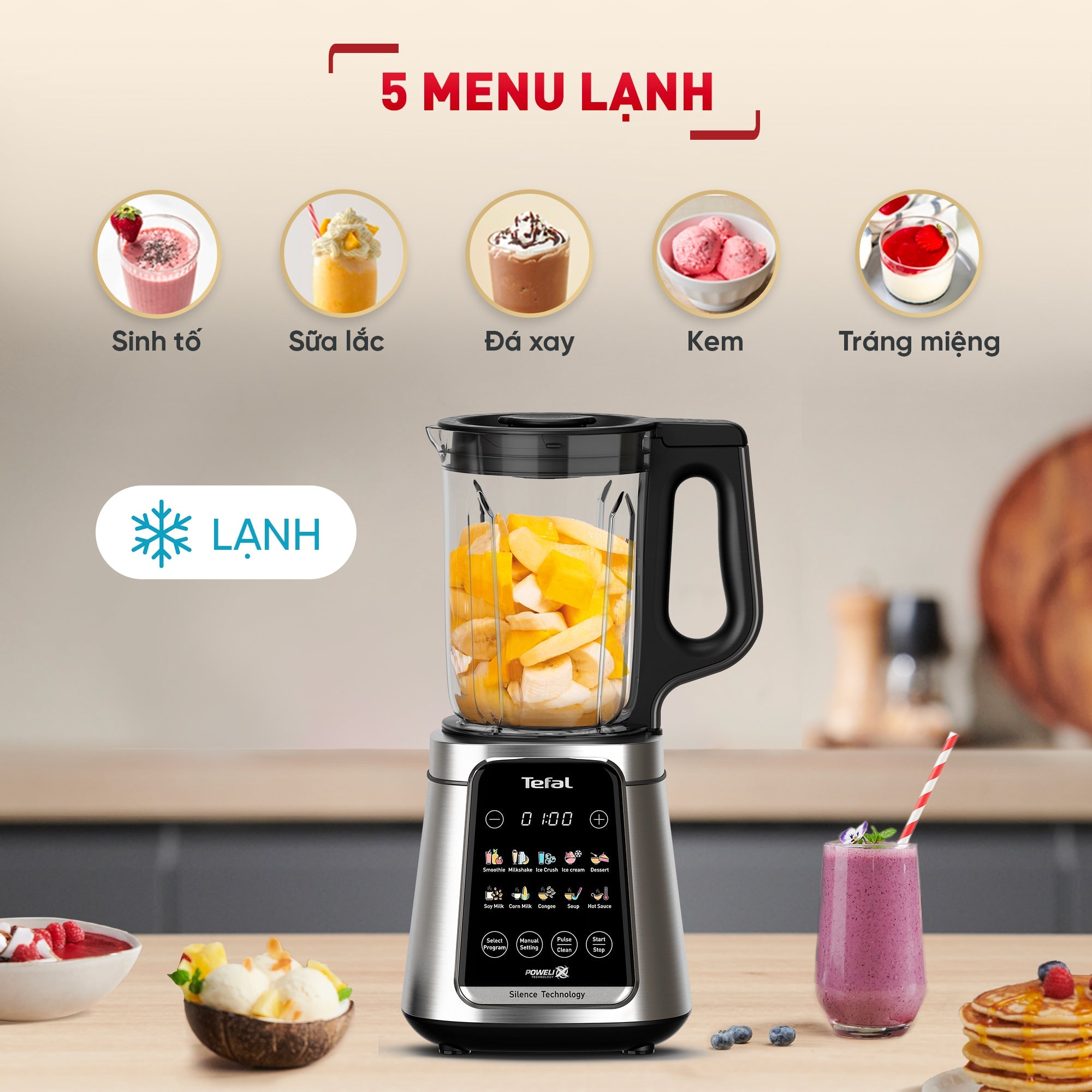 Máy xay sinh tố & làm sữa hạt đa năng Tefal UltraBlend Silence BL98SC66 - 2000W – ảnh 6