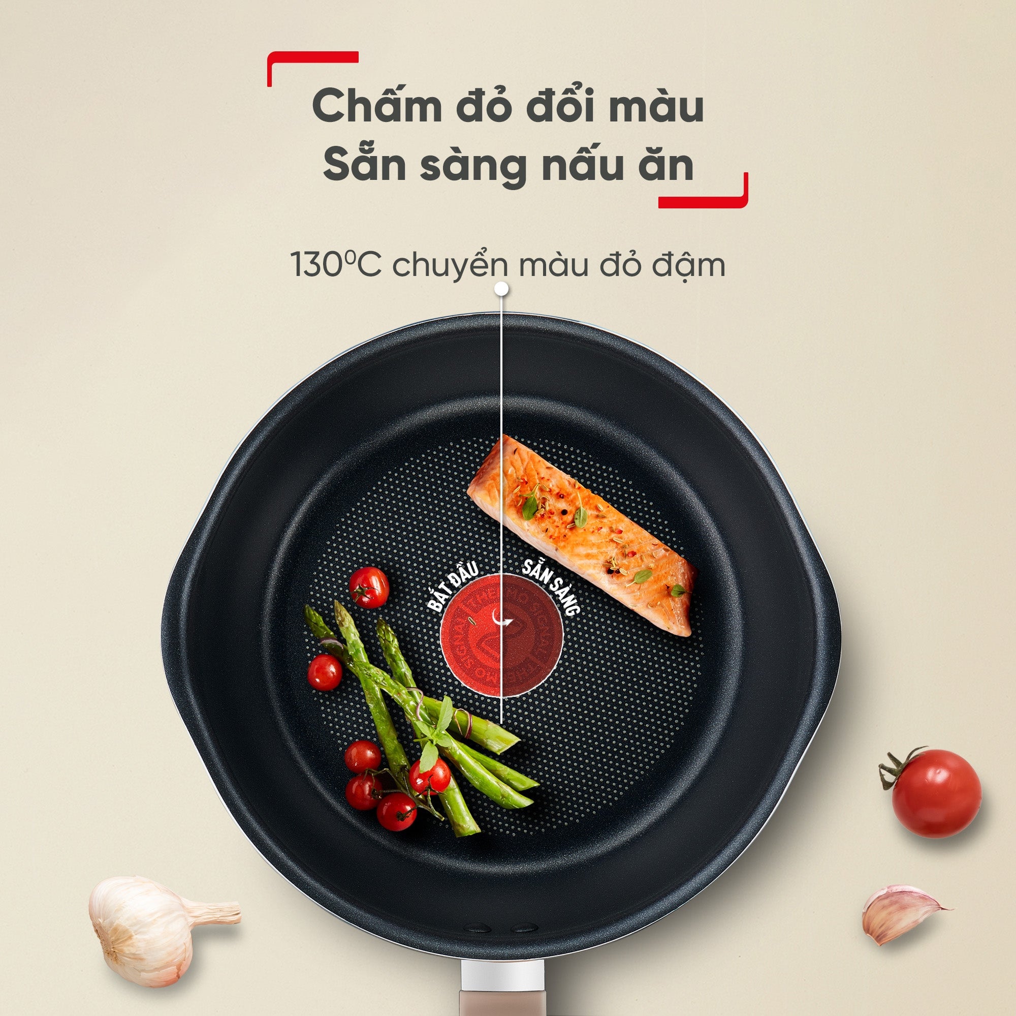 Chảo nồi có nắp đa năng 3 trong 1 Tefal - 22cm, xanh/đen/vàng/vanila – ảnh 6