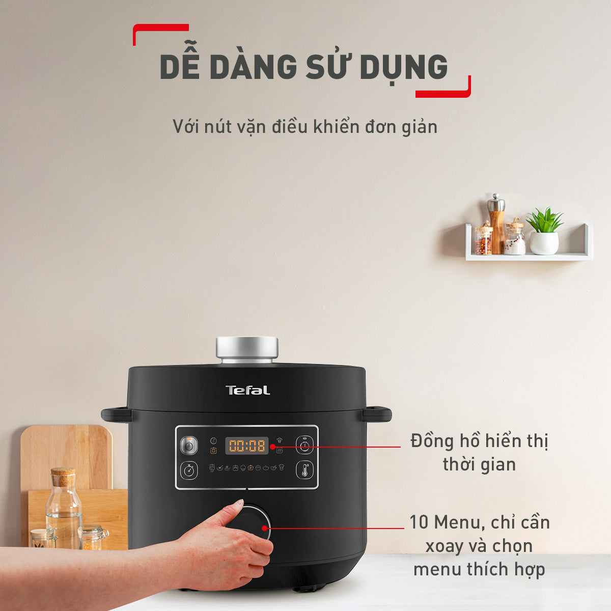 Nồi áp suất điện đa năng Tefal Turbo Cuisine 5L CY754830 – ảnh 7