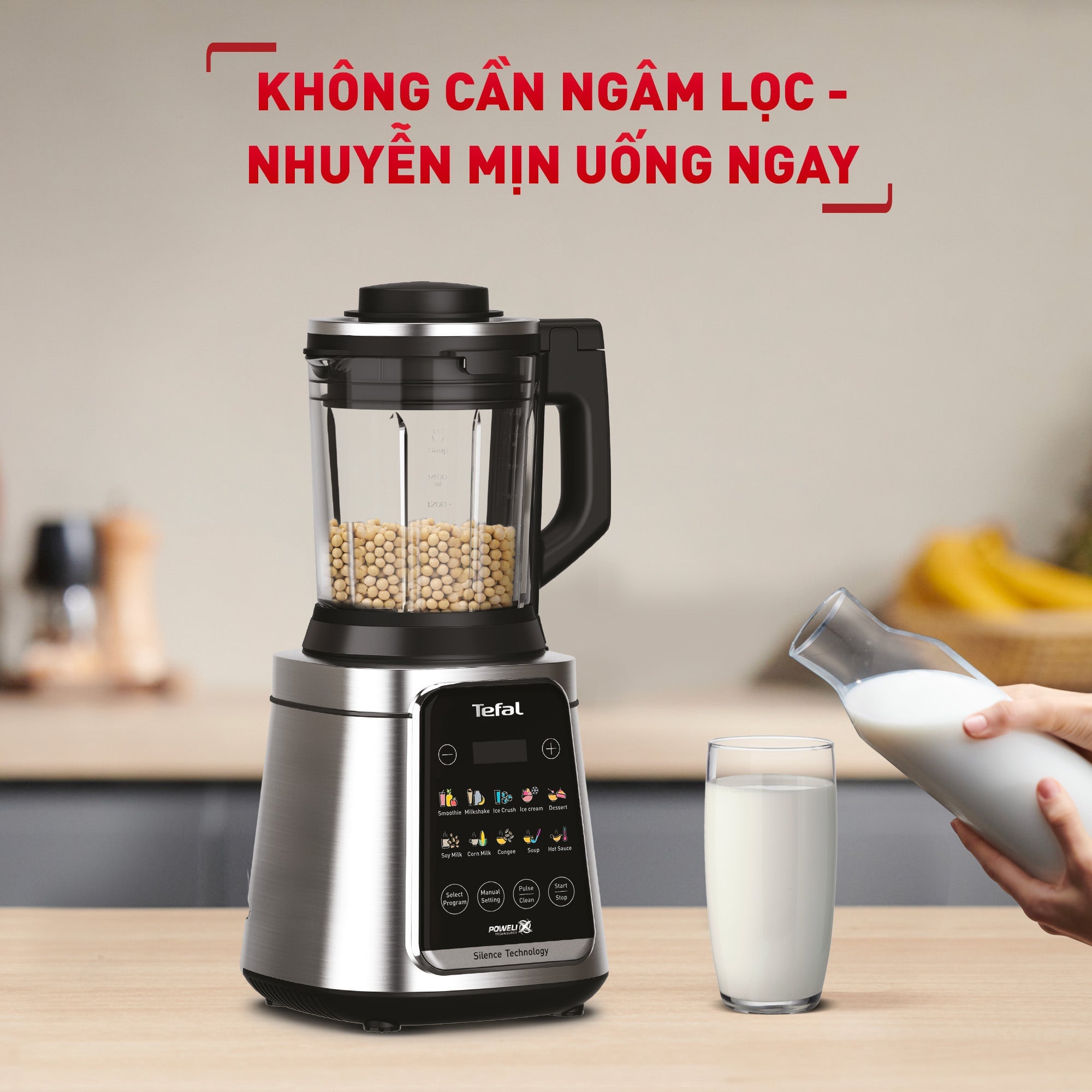 Máy xay sinh tố & làm sữa hạt đa năng Tefal UltraBlend Silence BL98SC66 - 2000W – ảnh 8