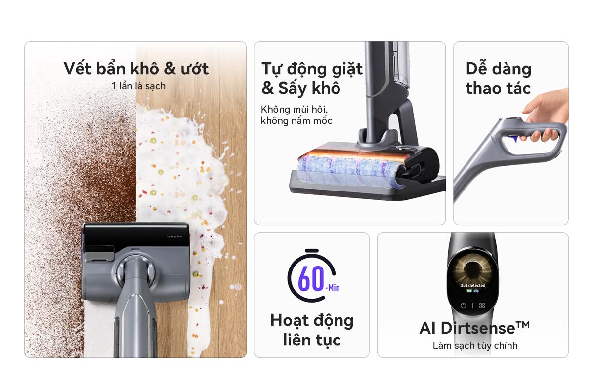 Máy hút bụi lau nhà Narwal S20 Pro gập nghiêng 180° – ảnh 2