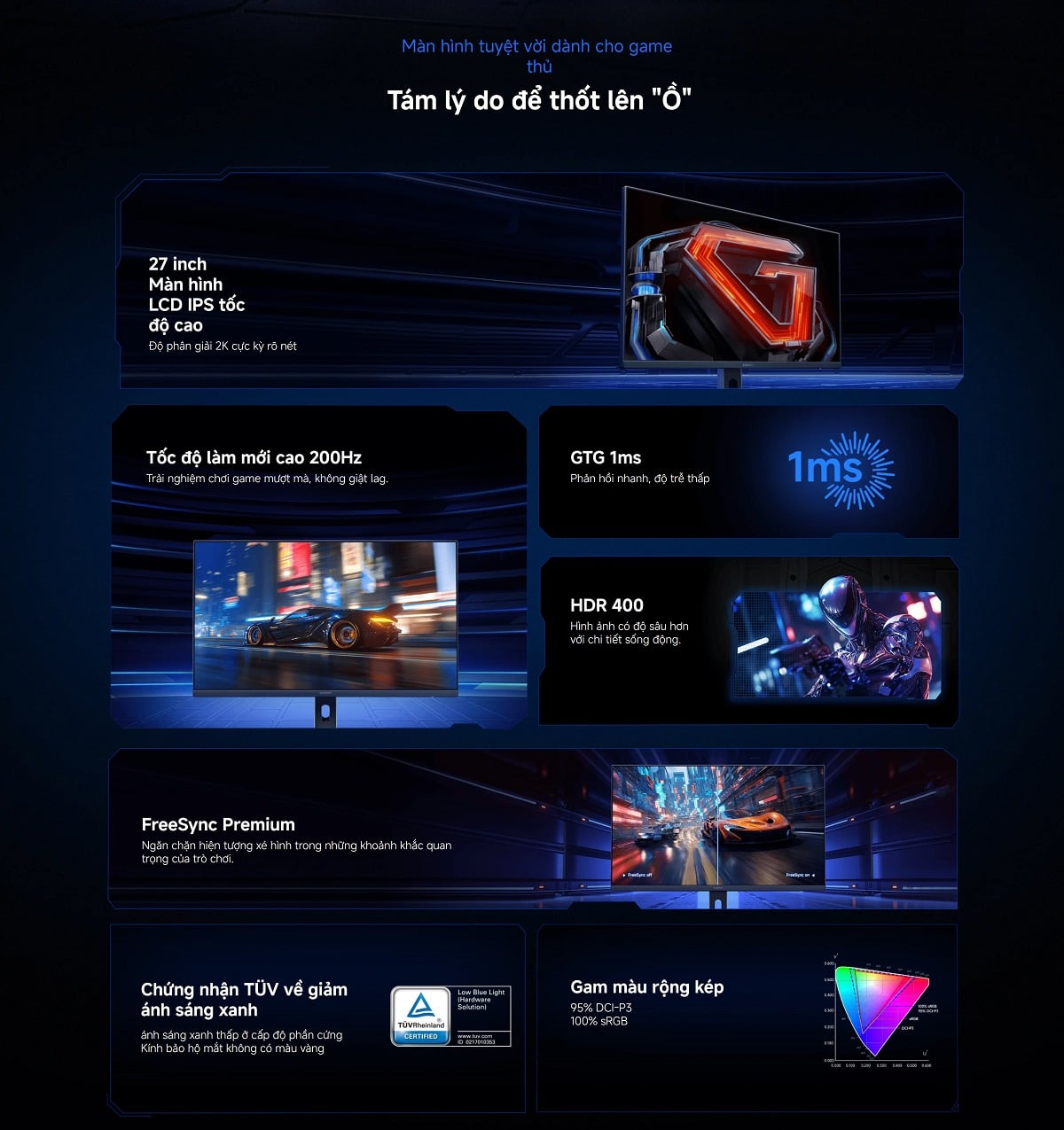 Màn hình máy tính Xiaomi 2K Gaming Monitor G27Qi 2026 ELA6556EU – ảnh 3