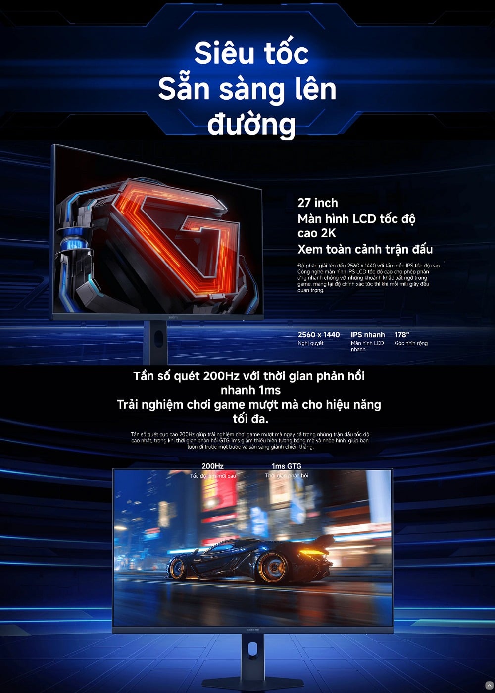 Màn hình máy tính Xiaomi 2K Gaming Monitor G27Qi 2026 ELA6556EU – ảnh 4