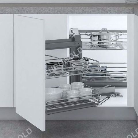 Giá góc liên hoàn Eurogold EPV101 - Inox SUS304, nan Oval, 90cm, trái