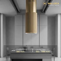 Máy hút mùi đảo 38cm Malloca Monogold K382G ảnh 3