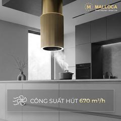 Máy hút mùi đảo 38cm Malloca Monogold K382G ảnh 4