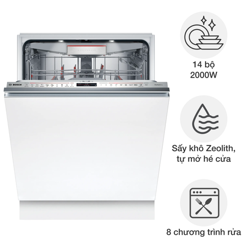 Máy rửa chén Bosch SMV8TCX01E âm tủ Series 8
