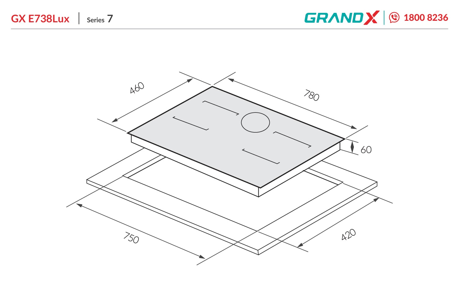 Bếp điện từ GX E738LUX – ảnh 2