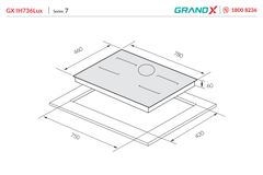 Bếp từ 3 vùng nấu GX IH736LUX ảnh 9