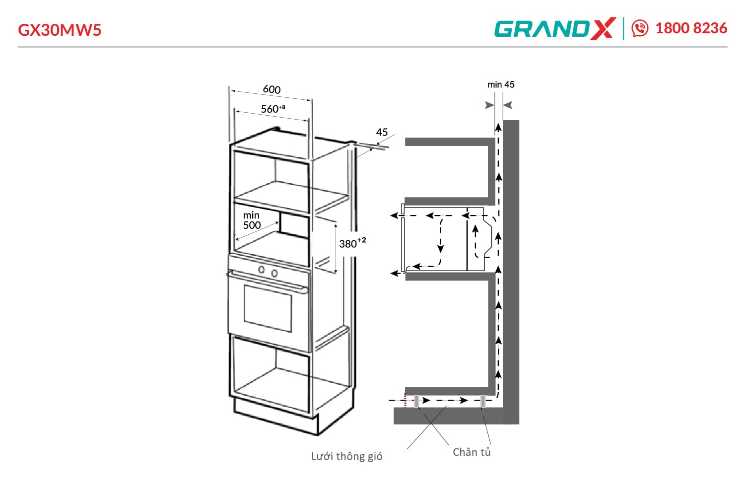 Lò vi sóng tích hợp lò nướng GX30MW5 – ảnh 2
