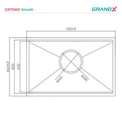 Chậu rửa bát GX7046S smooth ảnh 2
