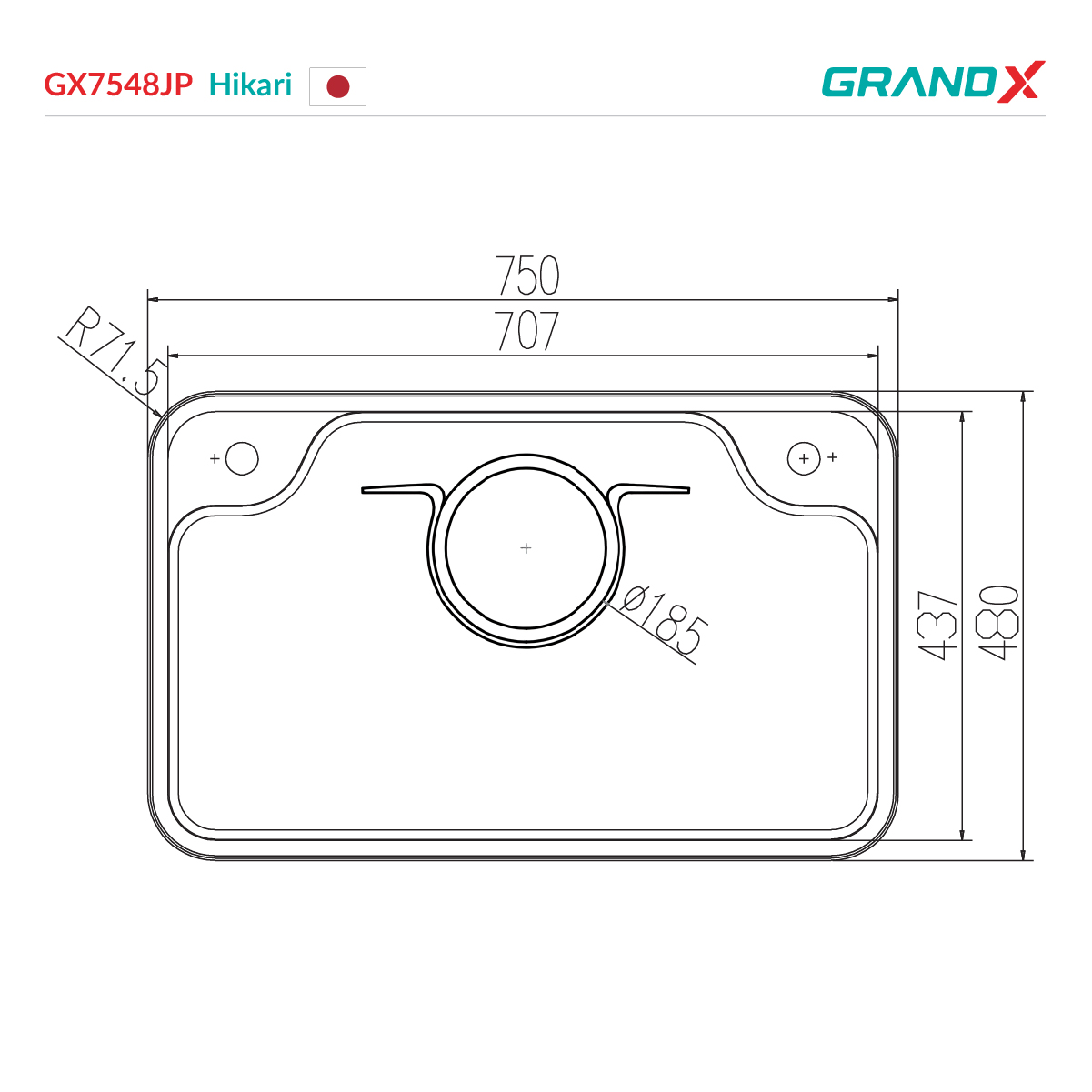 Chậu rửa bát GX7548JP Hikari – ảnh 2