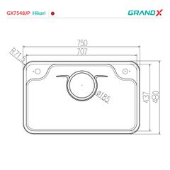 Chậu rửa bát GX7548JP Hikari ảnh 2