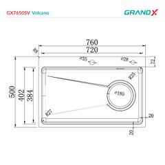 Chậu rửa bát GX7650SV Volcano ảnh 2