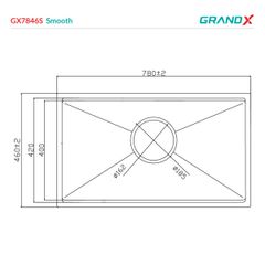 Chậu rửa bát GX7846S smooth ảnh 2