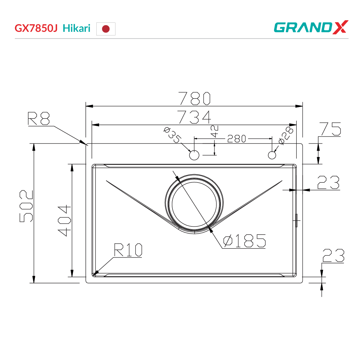 Chậu rửa bát GX7850J Hikari – ảnh 4