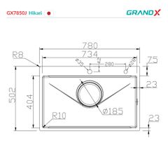 Chậu rửa bát GX7850J Hikari ảnh 4