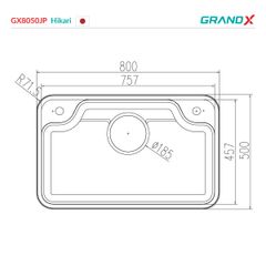 Chậu rửa bát GX8050JP Hikari ảnh 9