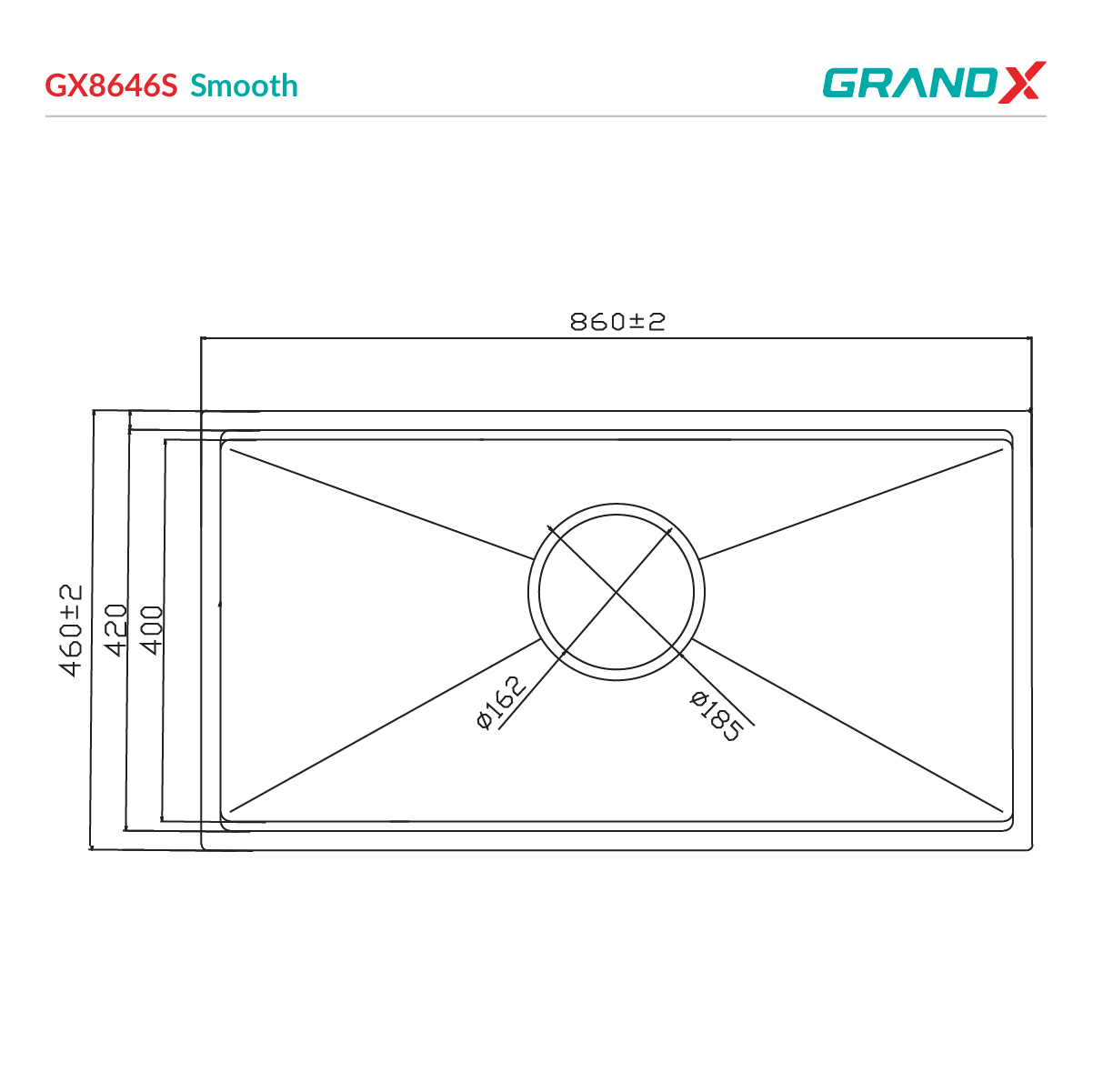 Chậu rửa bát GX8646S smooth – ảnh 2