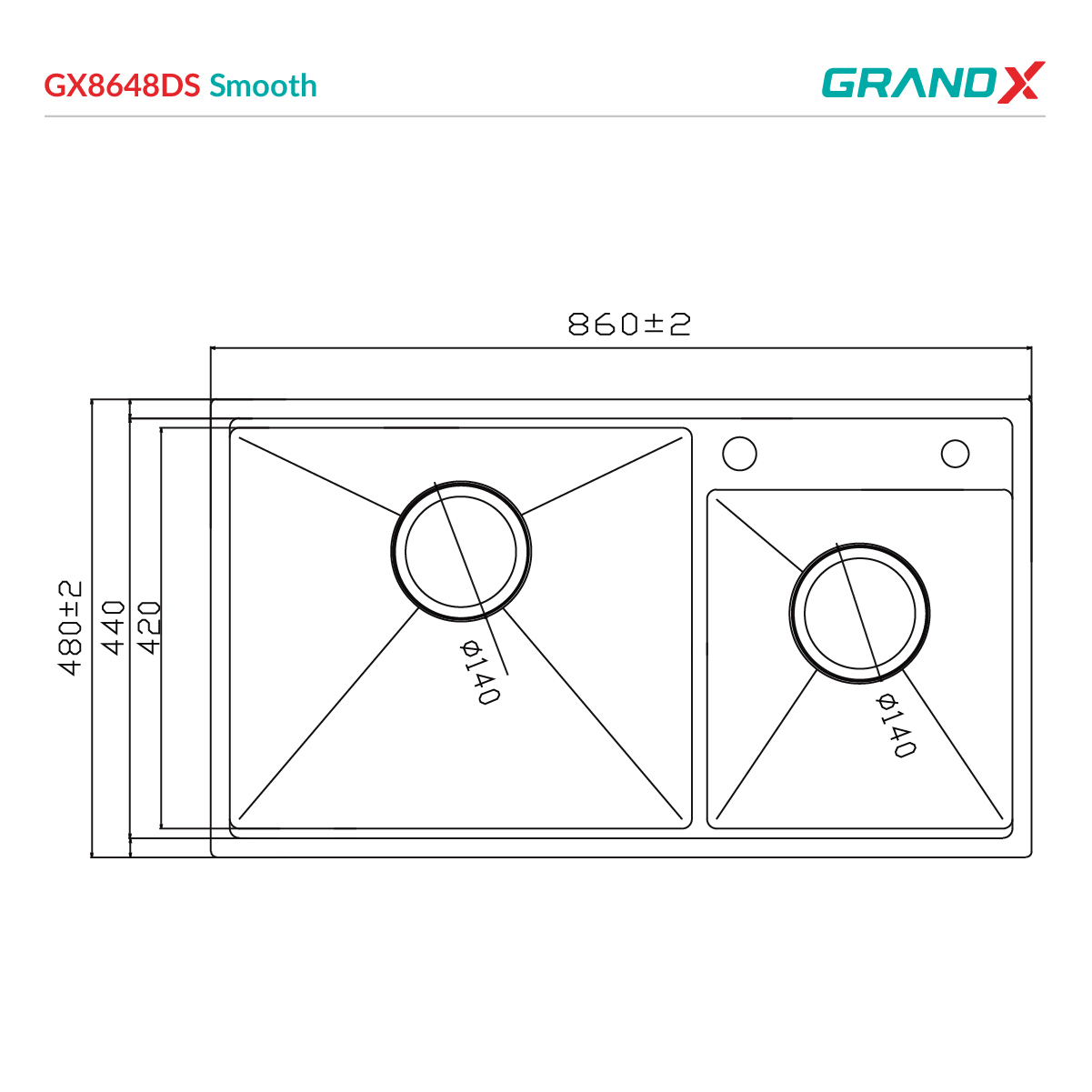 Chậu rửa bát GX8648DS smooth – ảnh 8