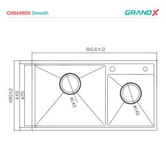 Chậu rửa bát GX8648DS smooth ảnh 8