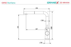 Vòi rửa bát dây rút GXF02 Dual Spray ảnh 6