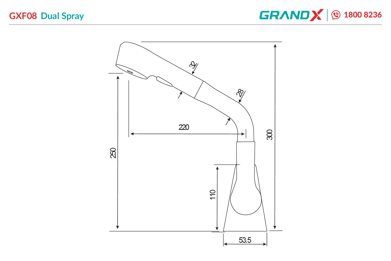 Vòi rửa bát GXF08 Dual Spray – ảnh 2