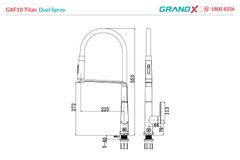 Vòi rửa bát GXF10 Titan Dual Spray ảnh 2