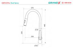 Vòi rửa bát GXF15Pro Dual Spray ảnh 2