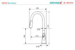Vòi rửa bát GXF18 Dual Spray ảnh 2