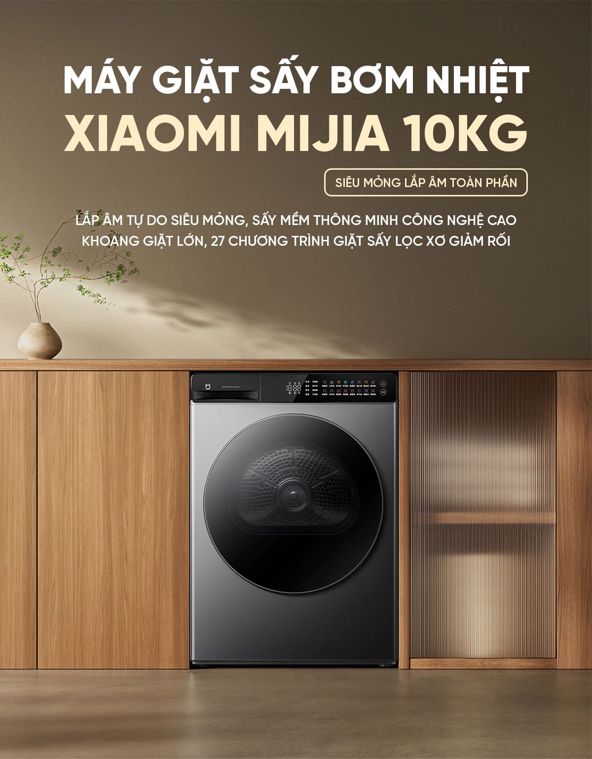 Máy giặt Xiaomi Mijia MJ103 H100MJ103, giặt 10kg, 27 chương trình giặt – ảnh 2