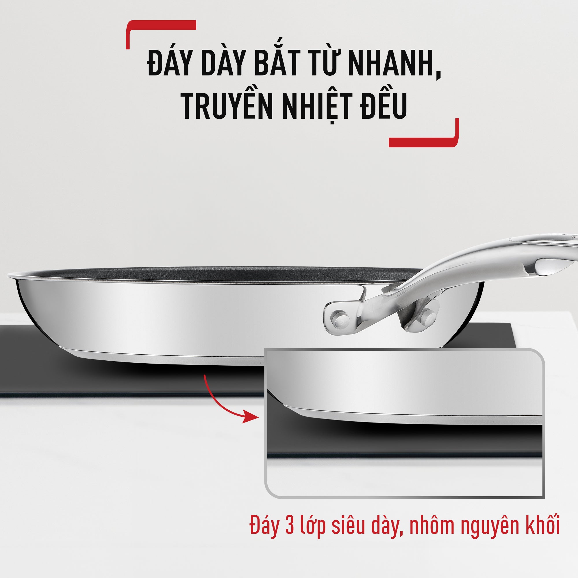 Chảo chiên Inox cao cấp Tefal Duetto Plus 24cm/26cm/28cm – ảnh 7