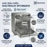  EFC3862MS | Máy Rửa Chén Electrolux 8 Bộ (Màu Bạc) - Công Nghệ AirDry 
