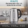  Ấm đun siêu tốc cao cấp Ecalite EK-G1723S (1.7L), thiết kế đẹp 